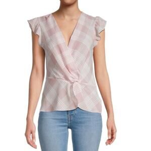 LAUNDRY BY SHELLI SEGAL Sleeveless Printed Knot-Front Top NWT Size Medium